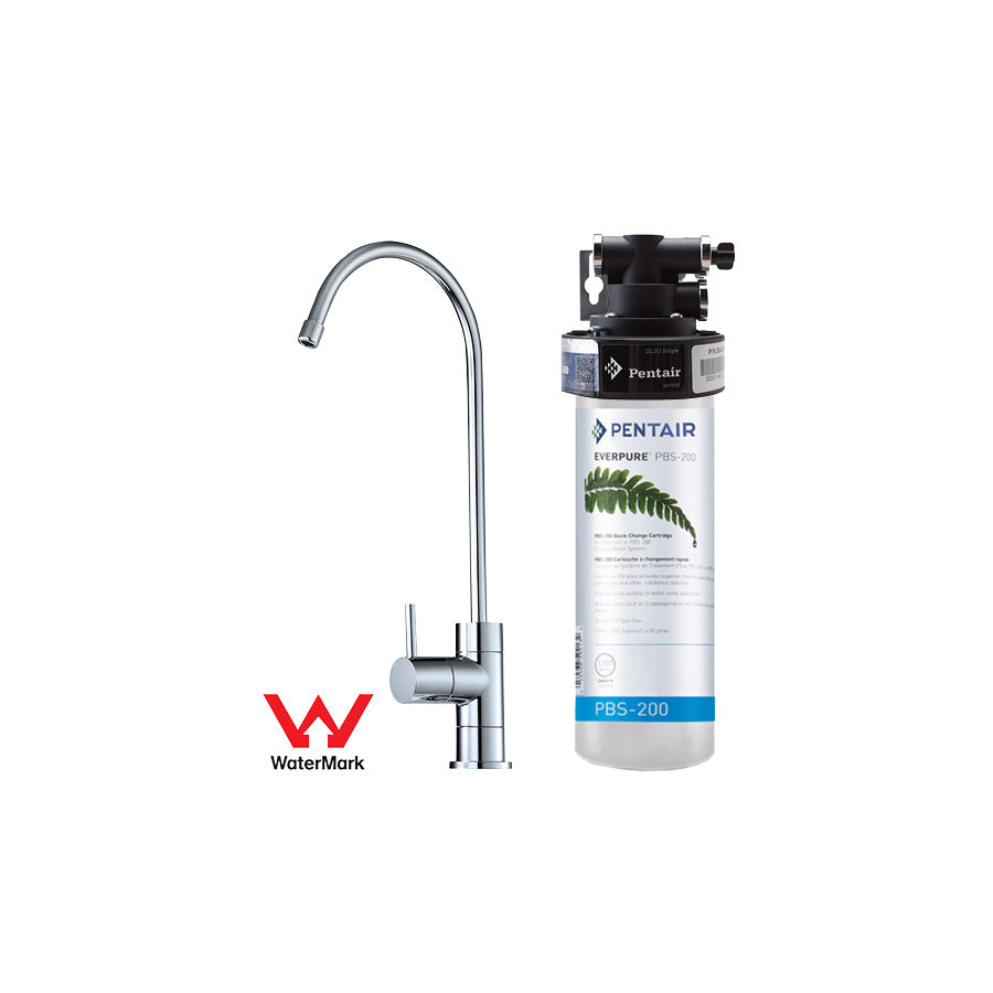 Under Bench EVERPURE® Filter System with PLV & "Platinum" Faucet (Commercial Grade)